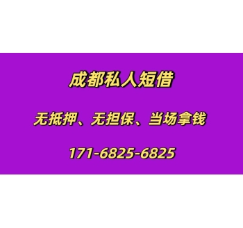 成都私人短借
